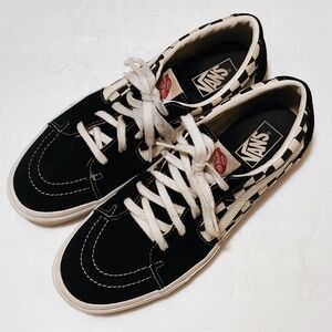 Vans Classic Checkerboard Sk8-Low Skate Shoes Men's 12 Suede Canvas Old Skool
